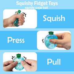 ZTATU Ultra-soft TPR carrot toy with sugar ball filling for soothing squeezes.