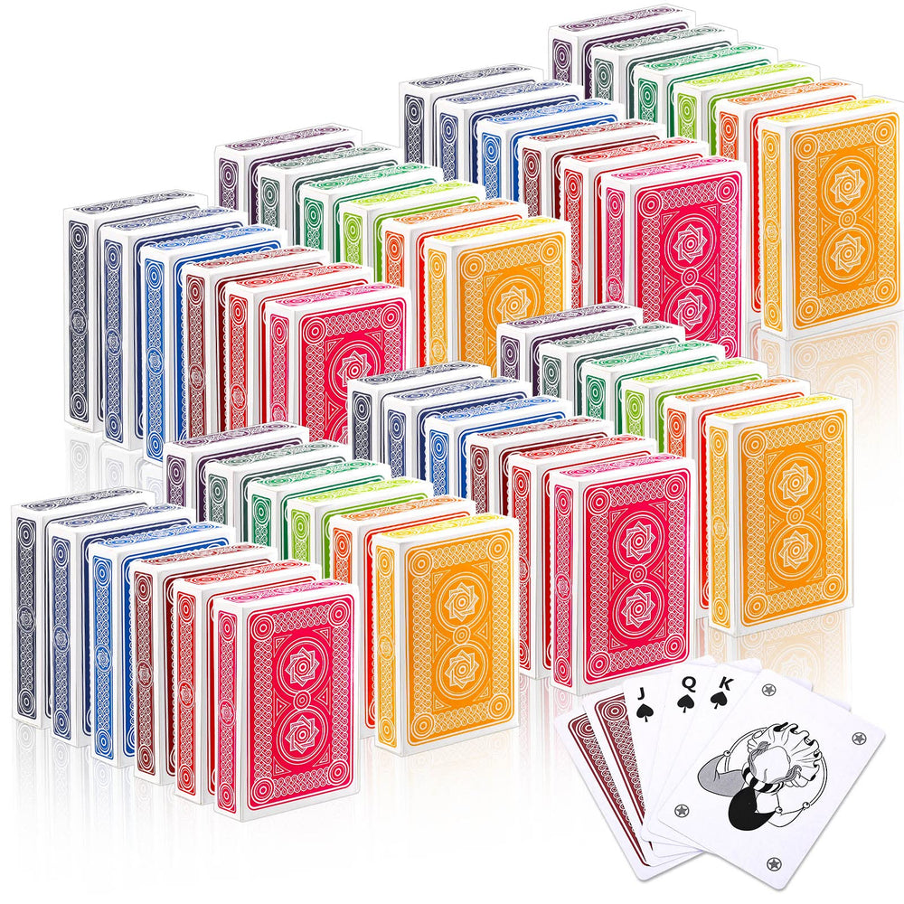 Zubebe 12-deck set with colorful backs for party games and easy organization