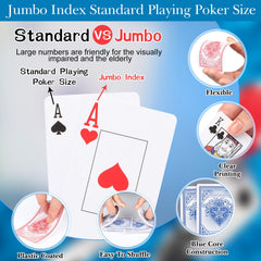 Blue and red card designs by Zubebe for clear readability at a glance