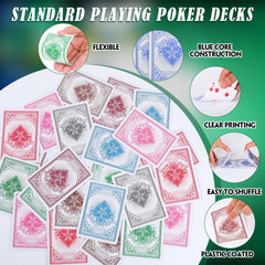 Zubebe 24-pack standard-size cards for comfortable shuffling and handling.
