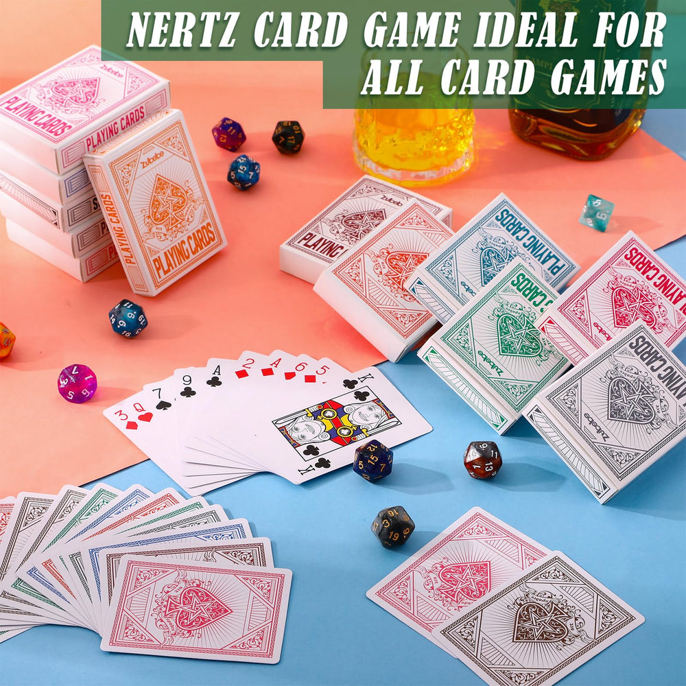 Zubebe playing cards include jokers for classic game setups.