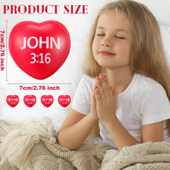 Zubebe valentine heart stress ball red side view, ideal compact stress reliever for everyday.