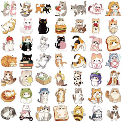 ZUIYIJIANGNAN cute cat sticker 02 on a laptop boosts charm and color longevity.
