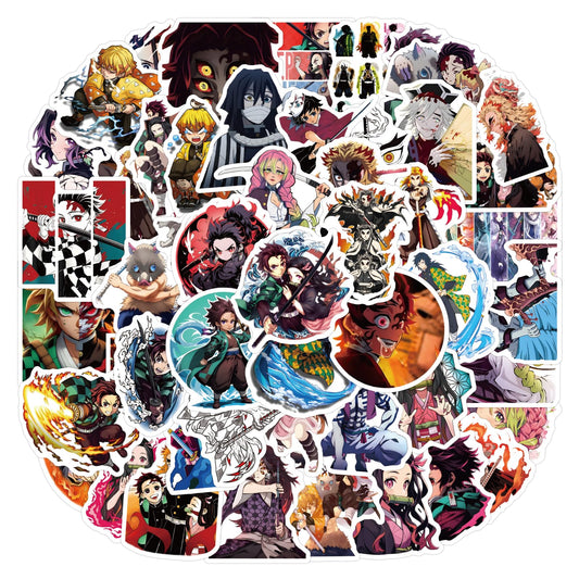 ZUIYIJIANGNAN Demon anime stickers on a water bottle; vibrant, waterproof decoration.