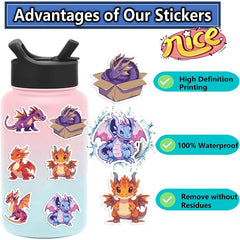 ZUIYIJIANGNAN dragon sticker set for skateboards, adds color without residue.