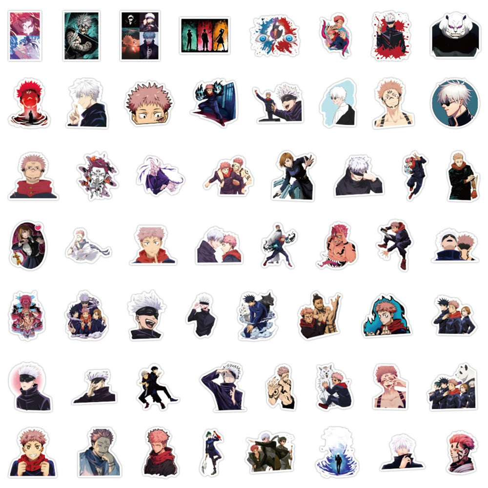 ZUIYIJIANGNAN Jujutsu Kaisen stickers for laptops add personal style with durable waterproof vinyl.
