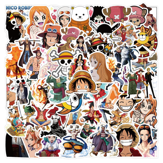 ZUIYIJIANGNAN One Piece Luffy portrait stickers for laptops and water bottles, durable vinyl.