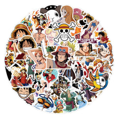 ZUIYIJIANGNAN One Piece collection stickers for phones and laptops, easy removal.