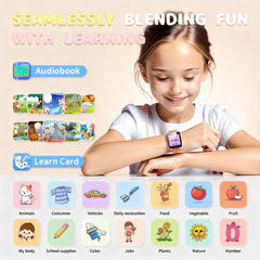 ZUODUN Kids Watch orange learning cards boost knowledge through prompts.