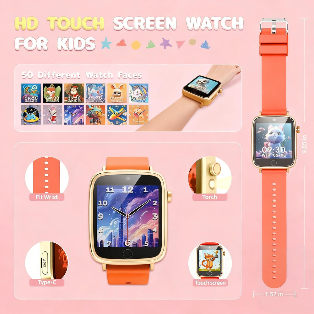 ZUODUN Kids Watch orange strap offers comfortable all-day wear.
