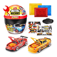 Speed Heroes Red parts inside showing buildable components for customization