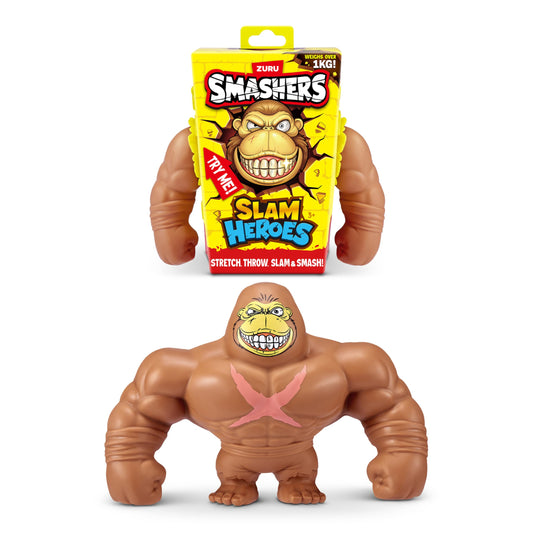 ZURU SMASHERS gorilla-stretch: flexible brown toy for extended hands-on play
