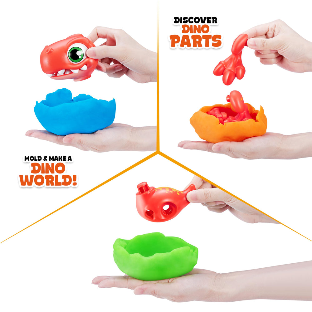 ZURU SMASHERS Dino dough colors and 3 molds invite creative molding sessions