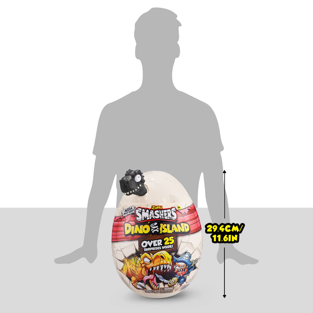 ZURU SMASHERS Dino Island Mega Egg slime sand and foam textures for tactile fun