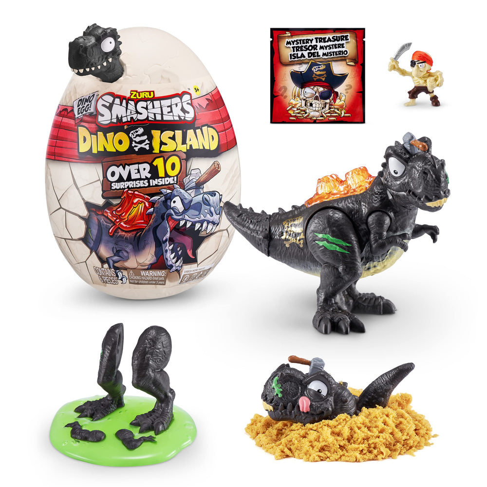 ZURU SMASHERS Dino Island mini-egg opening shows ten play-ready surprises.