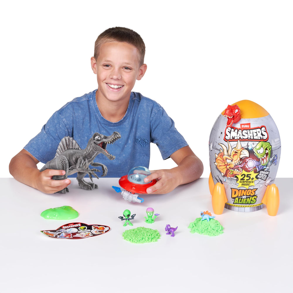 ZURU SMASHERS three dinos six aliens encourage collection and trading