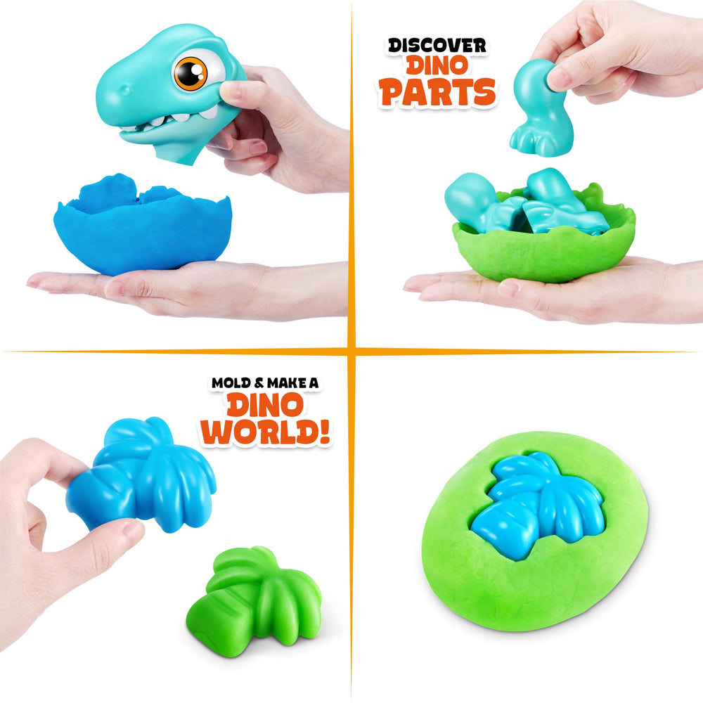 ZURU Smashers Junior Dino Dig dino pieces ready to assemble into Brontosaurus