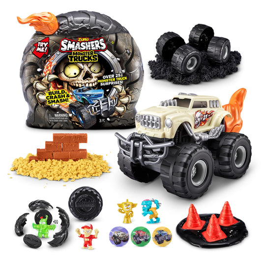 ZURU Smashers Skull Truck inside with collectibles for action play