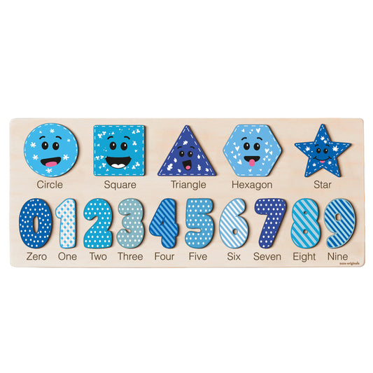 Zuzu Puzzle Ocean board with bright colors supports early color recognition.