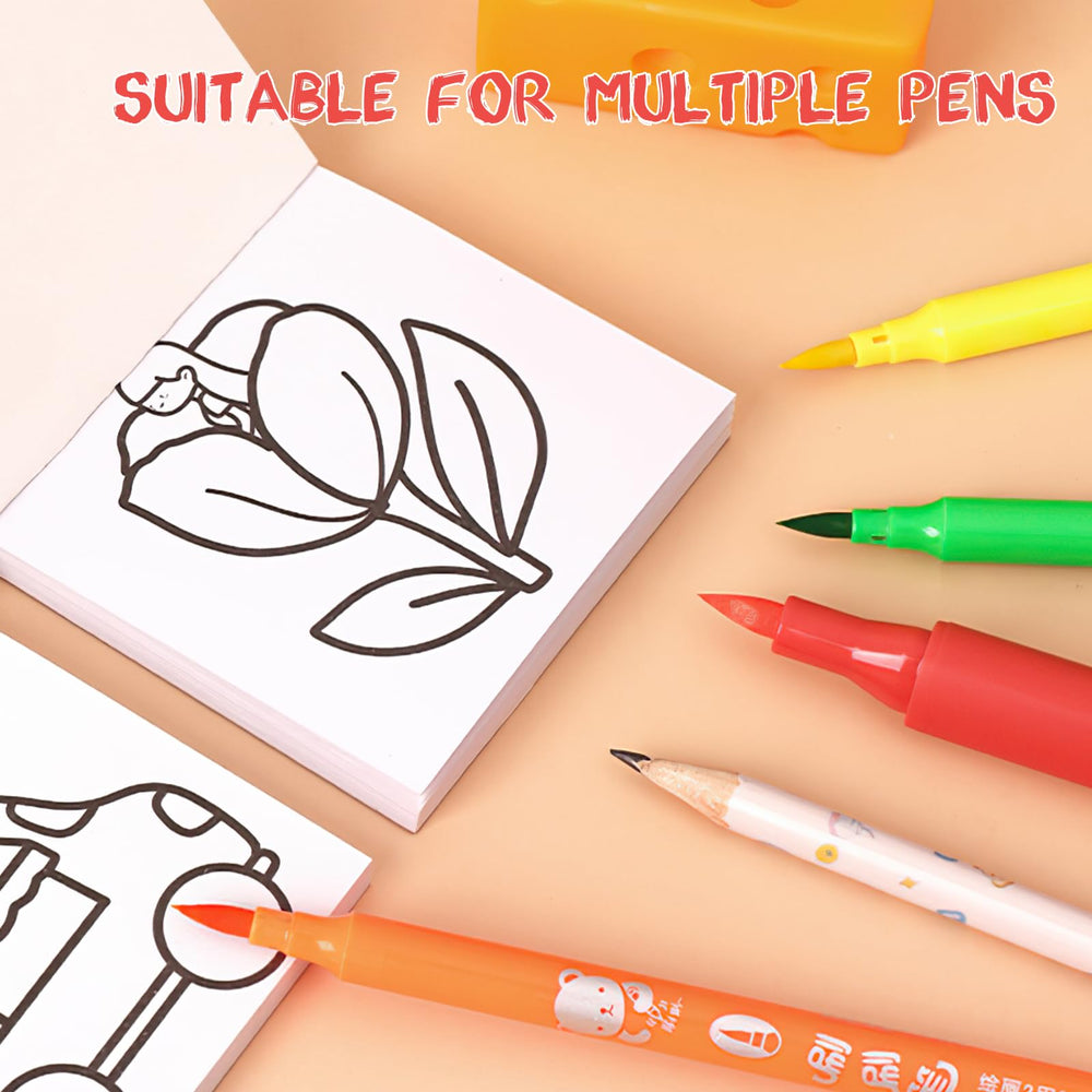 Zxvskr food 3x3 pages showcasing tasty scenes for mindful coloring on the go.