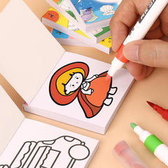 Zxvskr waterproof paper sample showing bleed-resistant pages for markers and pencils.