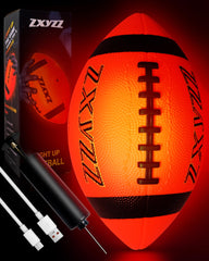 Zxyzz glow football with LED illumination ideal for backyard play
