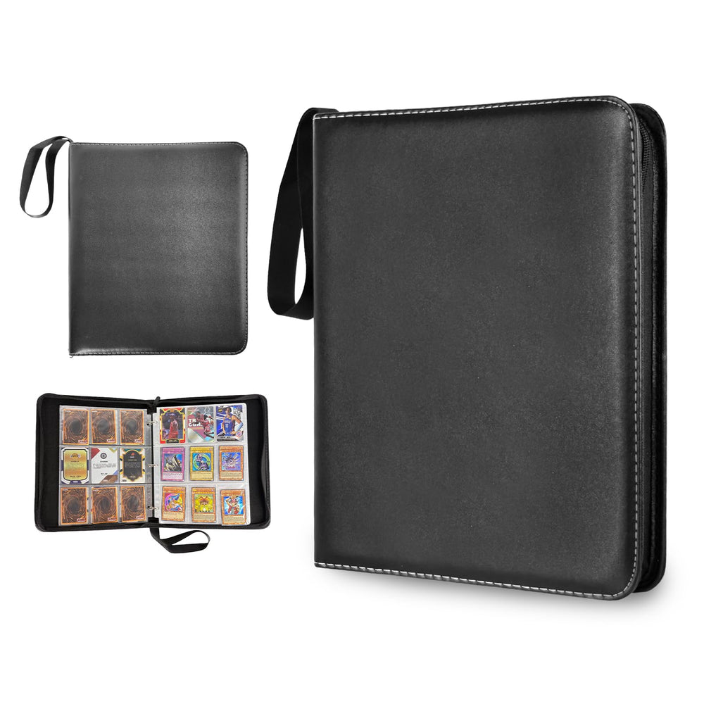 ZYAXWN 9-pocket binder cover showing organized card storage for display and portability.