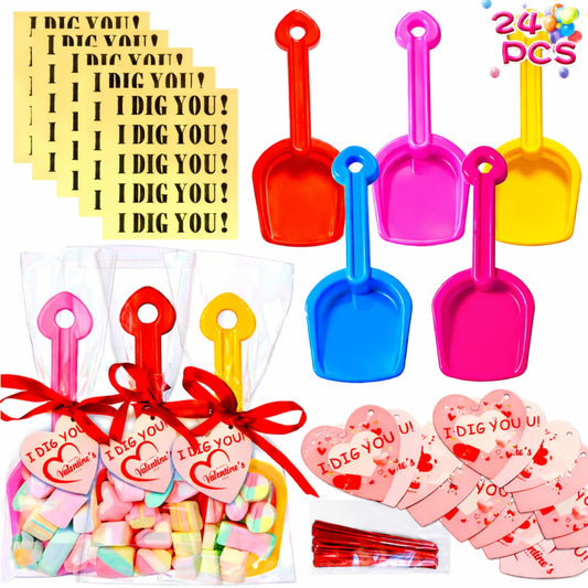 ZYCEHO valentines shovels set in bright colors for classroom exchanges and activities
