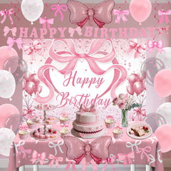 Zyikoch bow foil balloons provide shiny focal points for party decor.