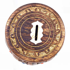 ZYNTIX barrel-design savings bank fits shelves as stylish decor.