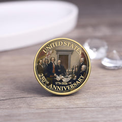 Zyviacy USA 250th Anniversary Coin – classic symbolic design for education