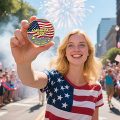 Detail-rich Zyviacy stars and stripes motif emphasizing heritage and anniversary significance
