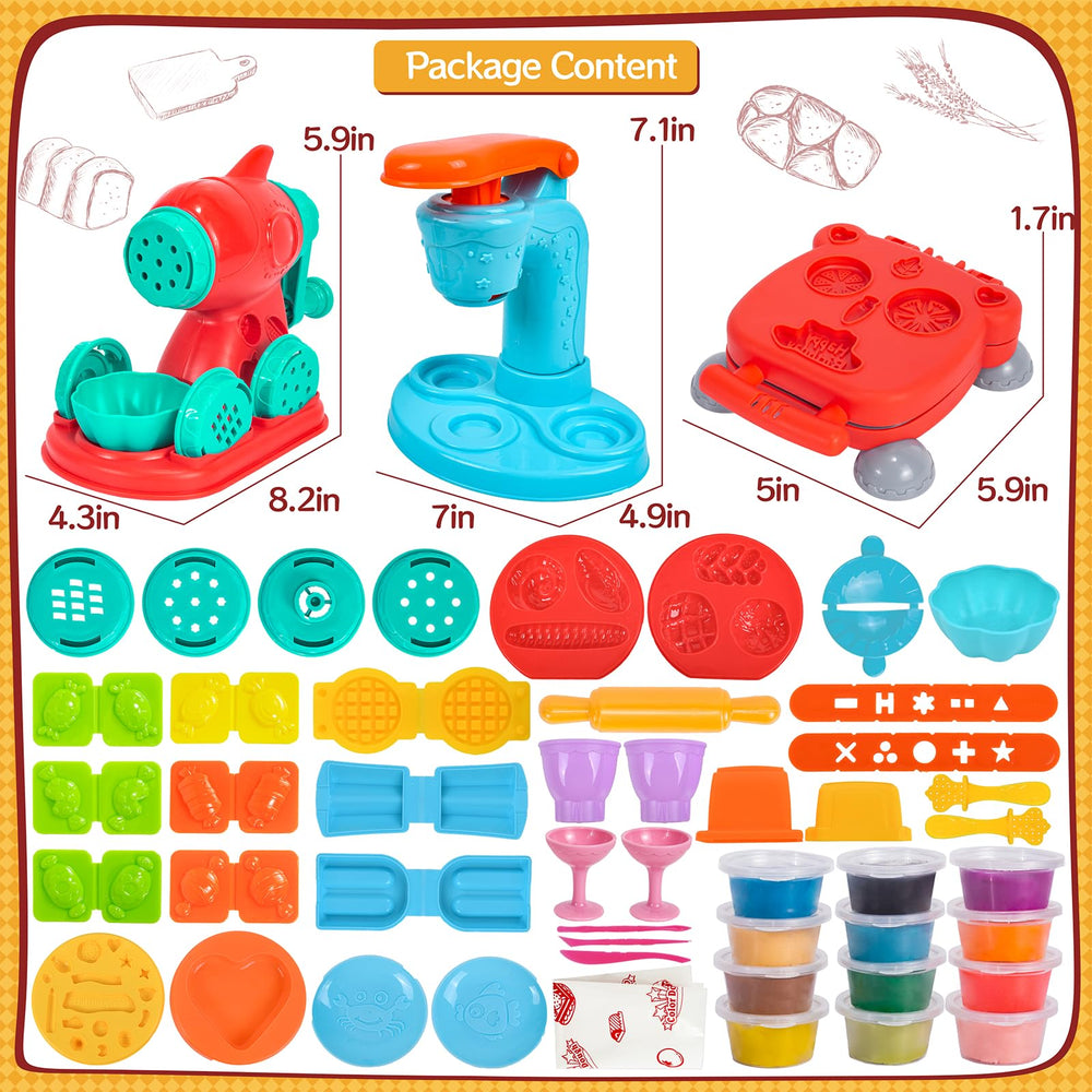 ZYYBQW 3-in-1 color dough set child play area encourages fine motor fun