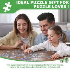 ZZJIHAI bottom storage shelf holds puzzle boxes and accessories