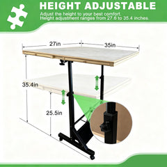 ZZJIHAI tilting puzzle board supports comfortable viewing with adjustable angles