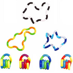 ZZSFBDZSW 7PCS quiet twisty fidget toy set demonstrating portable focus and calm play.