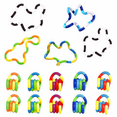 ZZSFBDZSW quiet twisty fidget toy, multicolor assembled, supports focus and creativity.