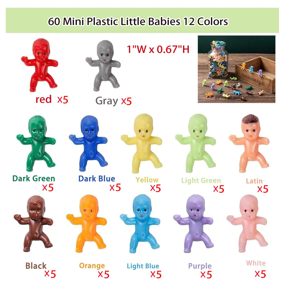 ZZYFGH red orange blue gray mini babies ideal for baby shower ice cube games.