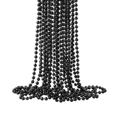 ZZYFGH black bead necklace 33 inch length for Mardi Gras outfits.