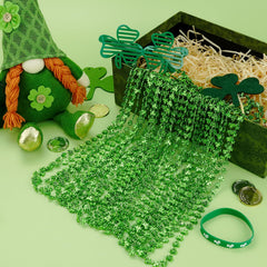 ZZYFGH Irish Green Shamrock Beads Bulk Pack for easy event decor.
