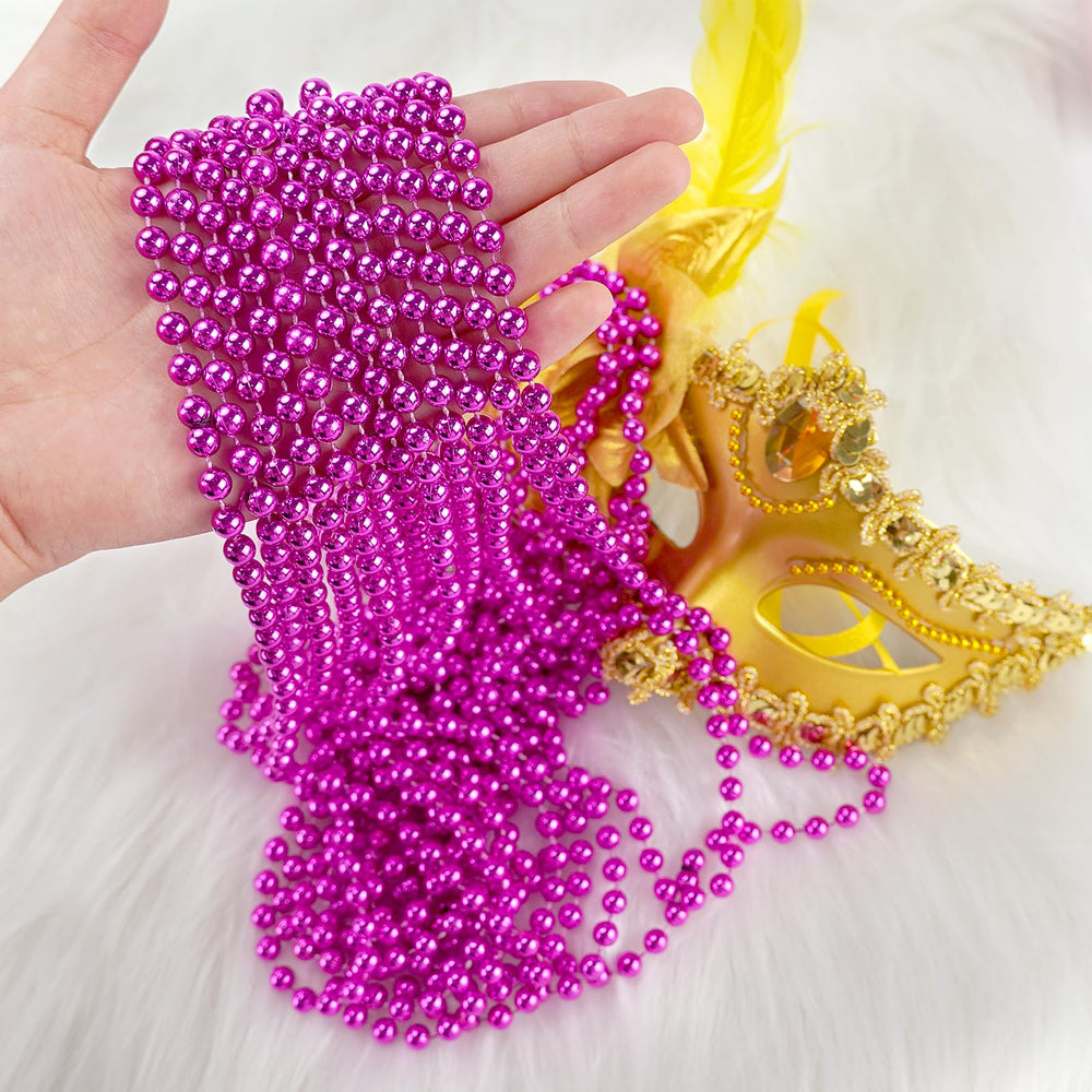 ZZYFGH plastic bead necklace with metallic luster for long wear