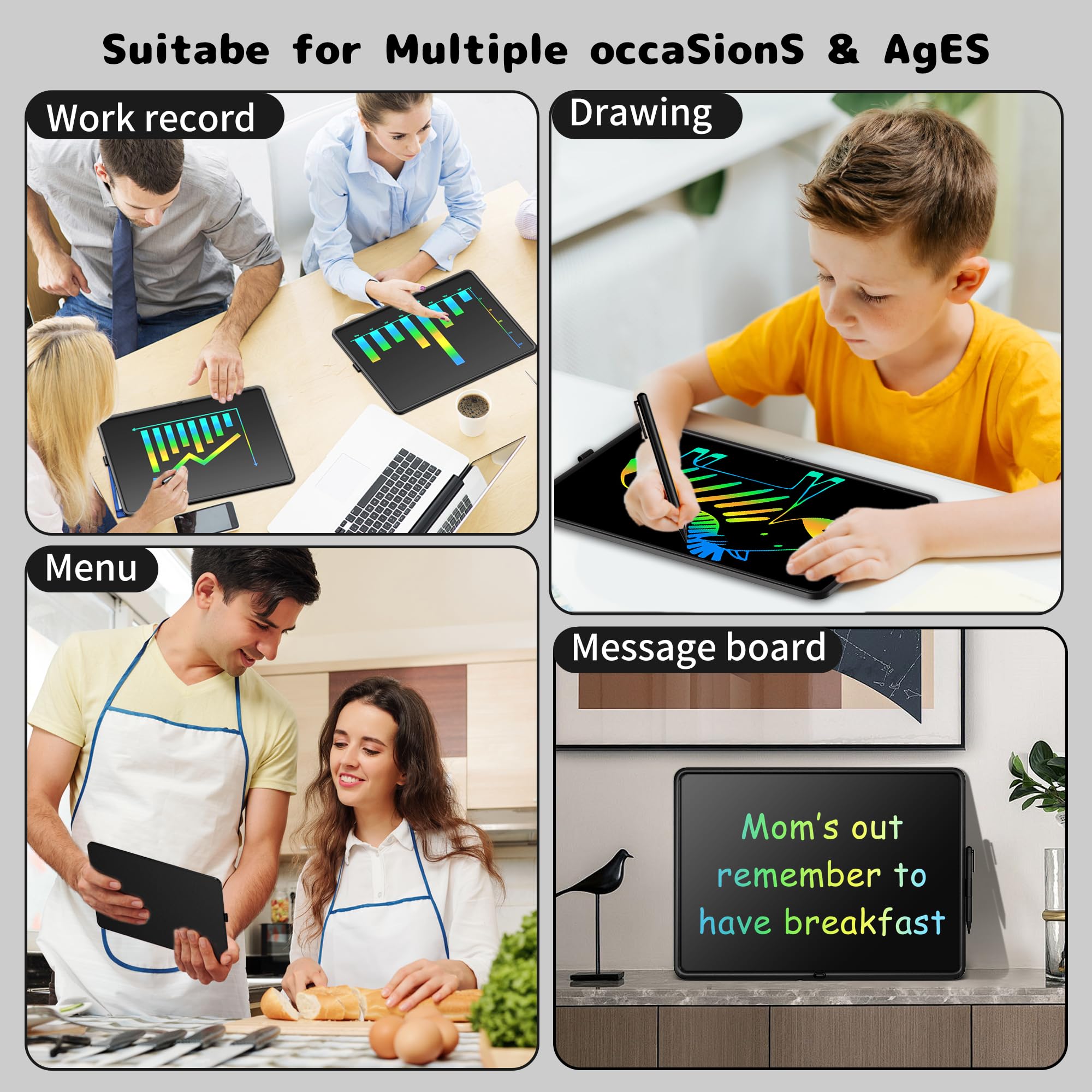 0 SMALL MODEL Rechargeable Type-C drawing board for long-lasting daily use.