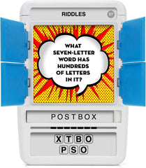 Anagram card from 100 PICS Riddles Travel Game promotes wordplay for all ages