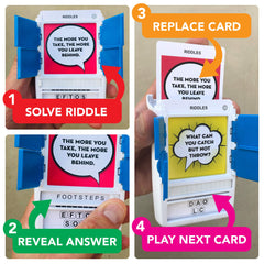 Car activity with 100 PICS Riddles Travel Game keeps minds busy on trips