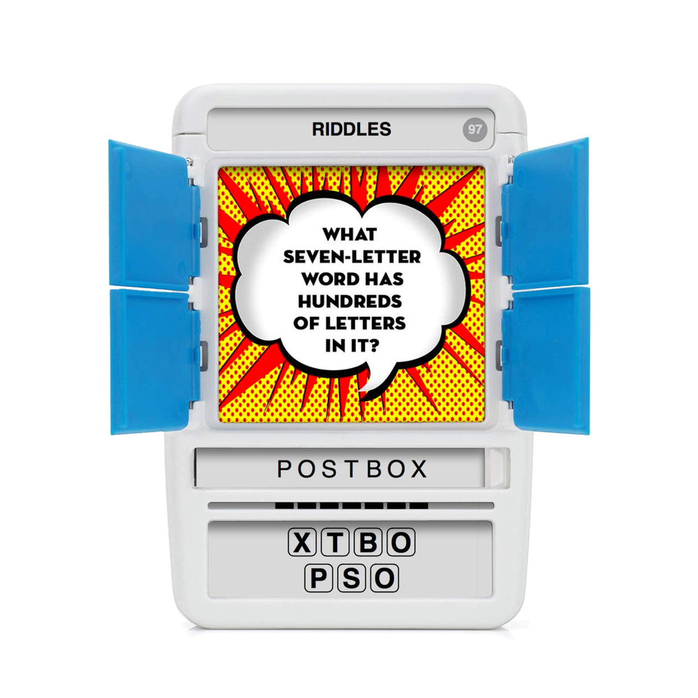 Gift pack presentation of 100 PICS Riddles Travel Game makes a great stocking stuffer