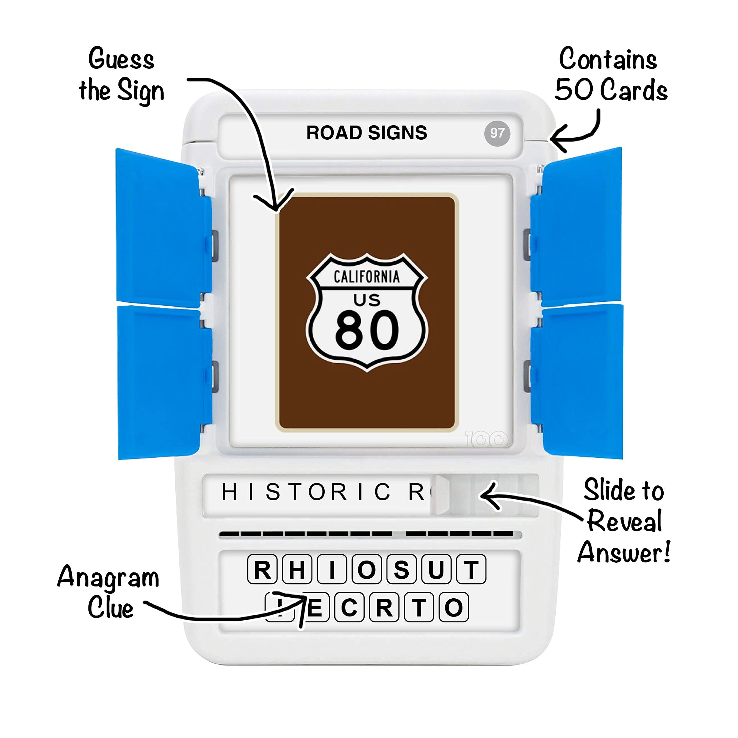 100 PICS US road signs learning tool supports family time and road trip education.