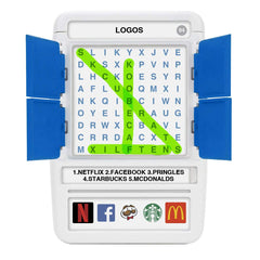 Family game night with 100 PICS Word Search Travel Game, ages 6+.