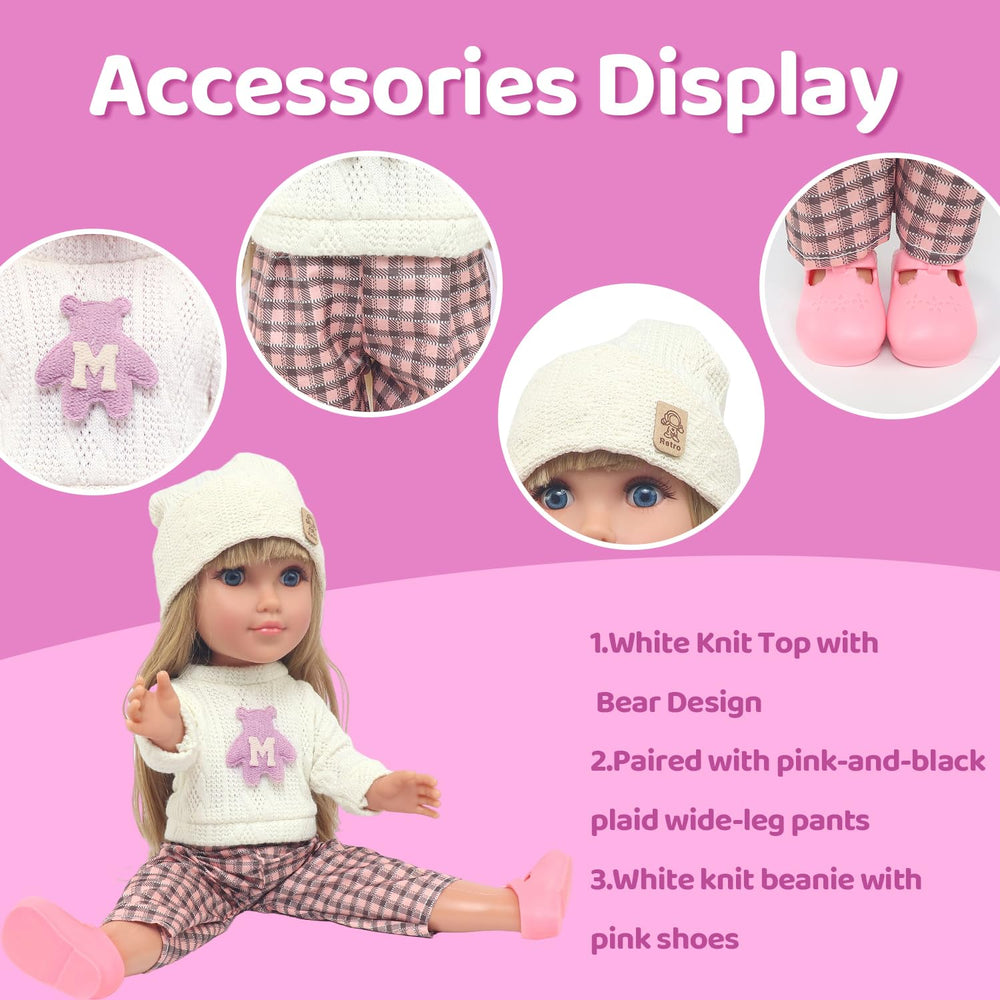 18INDC 18-inch doll included: ready-to-play set with a complete outfit