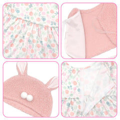 18INDC Reborn doll dress details stitched for durability and repeated wear