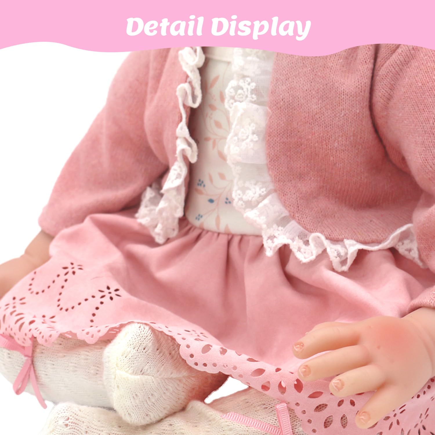 18INDC Reborn doll headbands adjustable for comfortable styling on 20-22 inch dolls